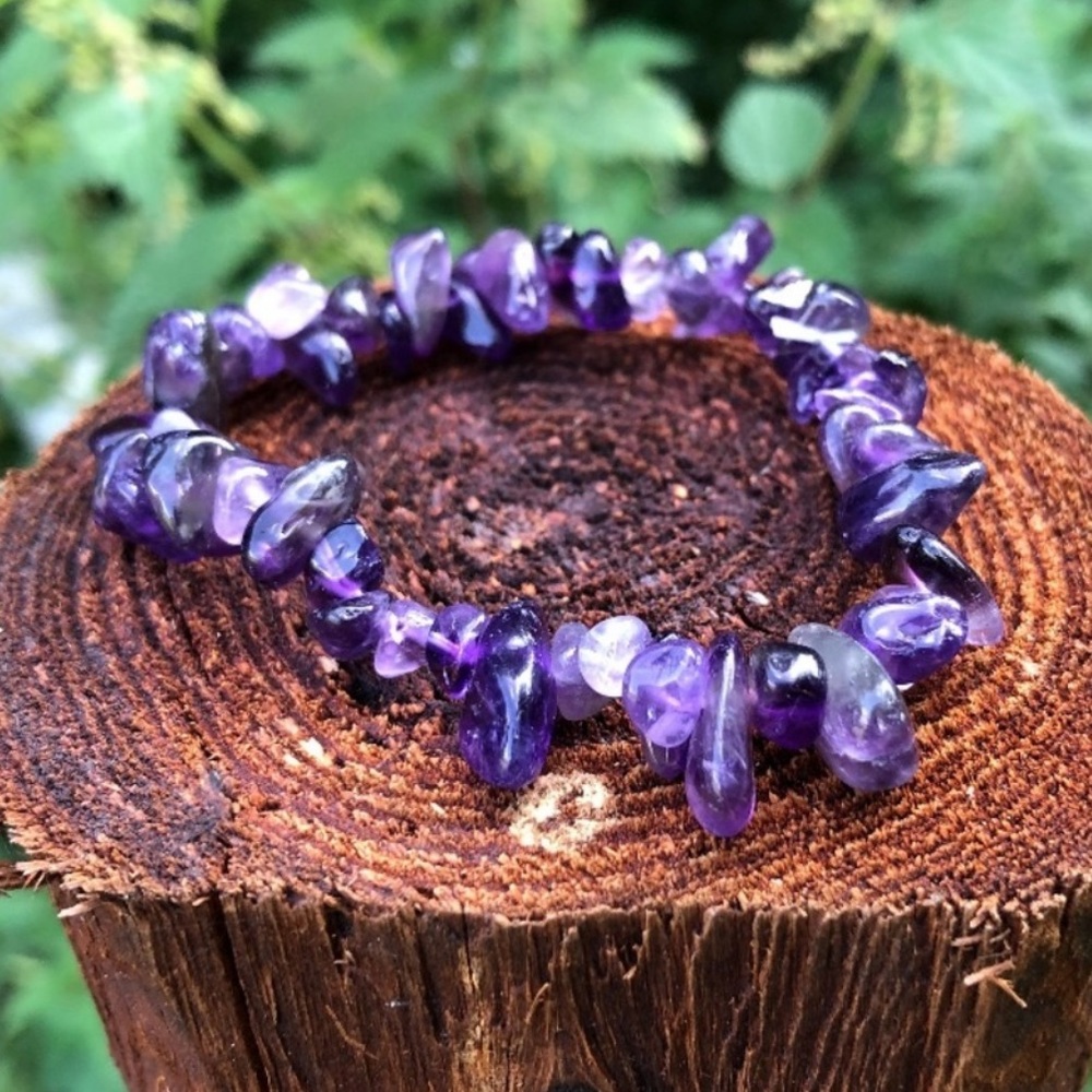 Amethyst Chip Bracelet
